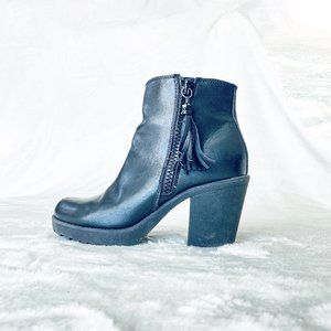 Madden Girl Faux Leather Black Booties